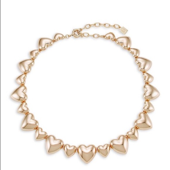 DANNIJO Gold Abbey 10k Goldplated Heart Collar NWT - Picture 8 of 8